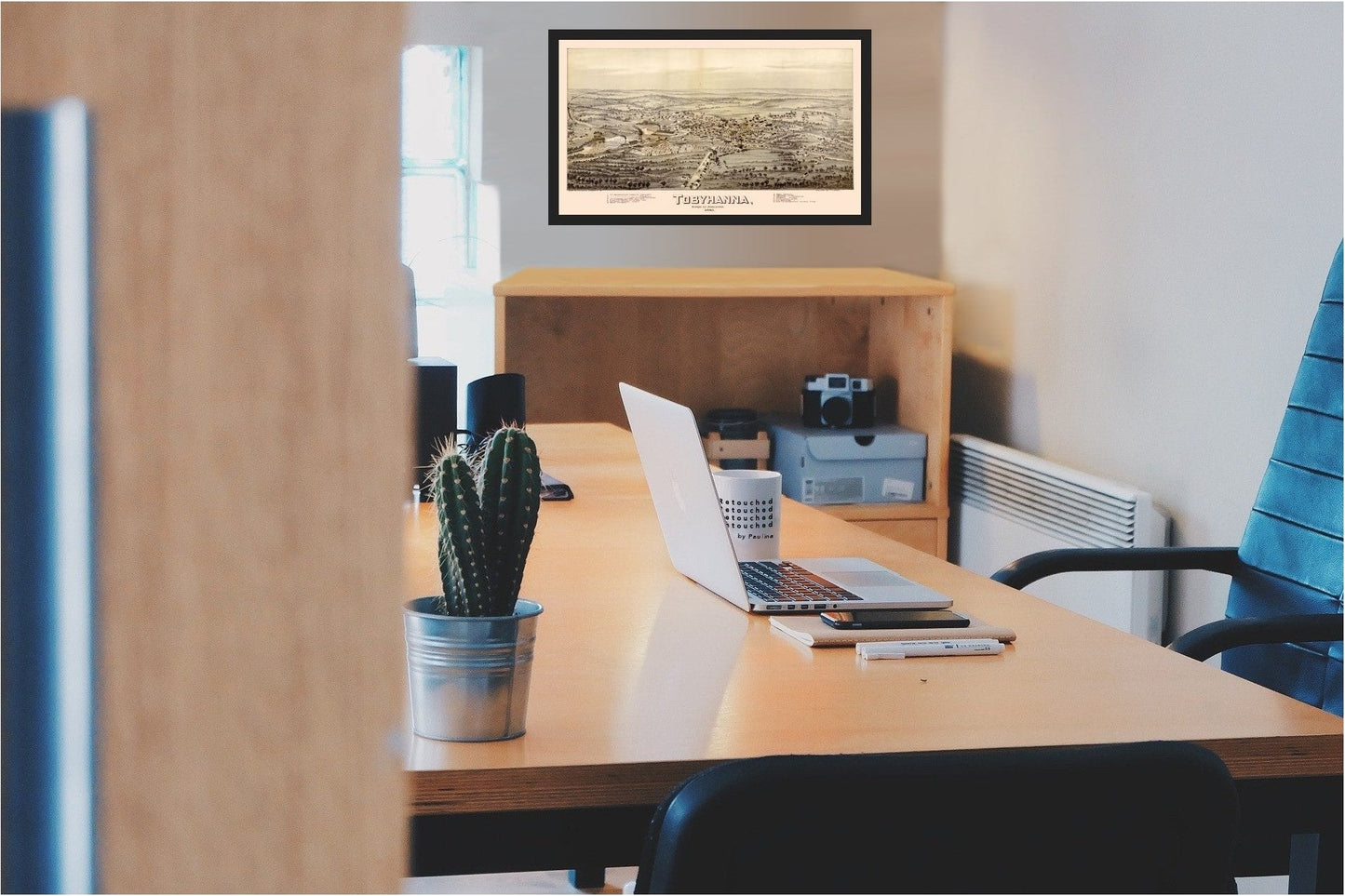 Historic Panoramic View - Tobyhanna Pennsylvania - Fowler 1891 - 39.79 x 23 - Vintage Wall Art