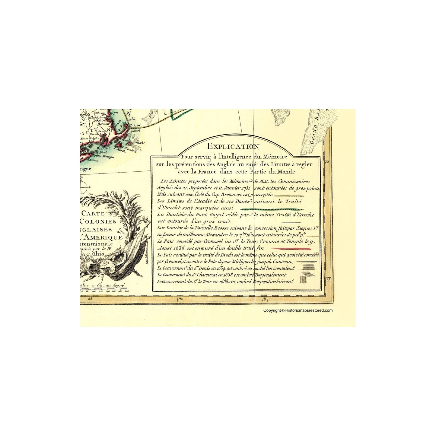 Historic Revolutionary War Map - North America English Colonies - Overton 1756 - 23 x 32.44 - Vintage Wall Art