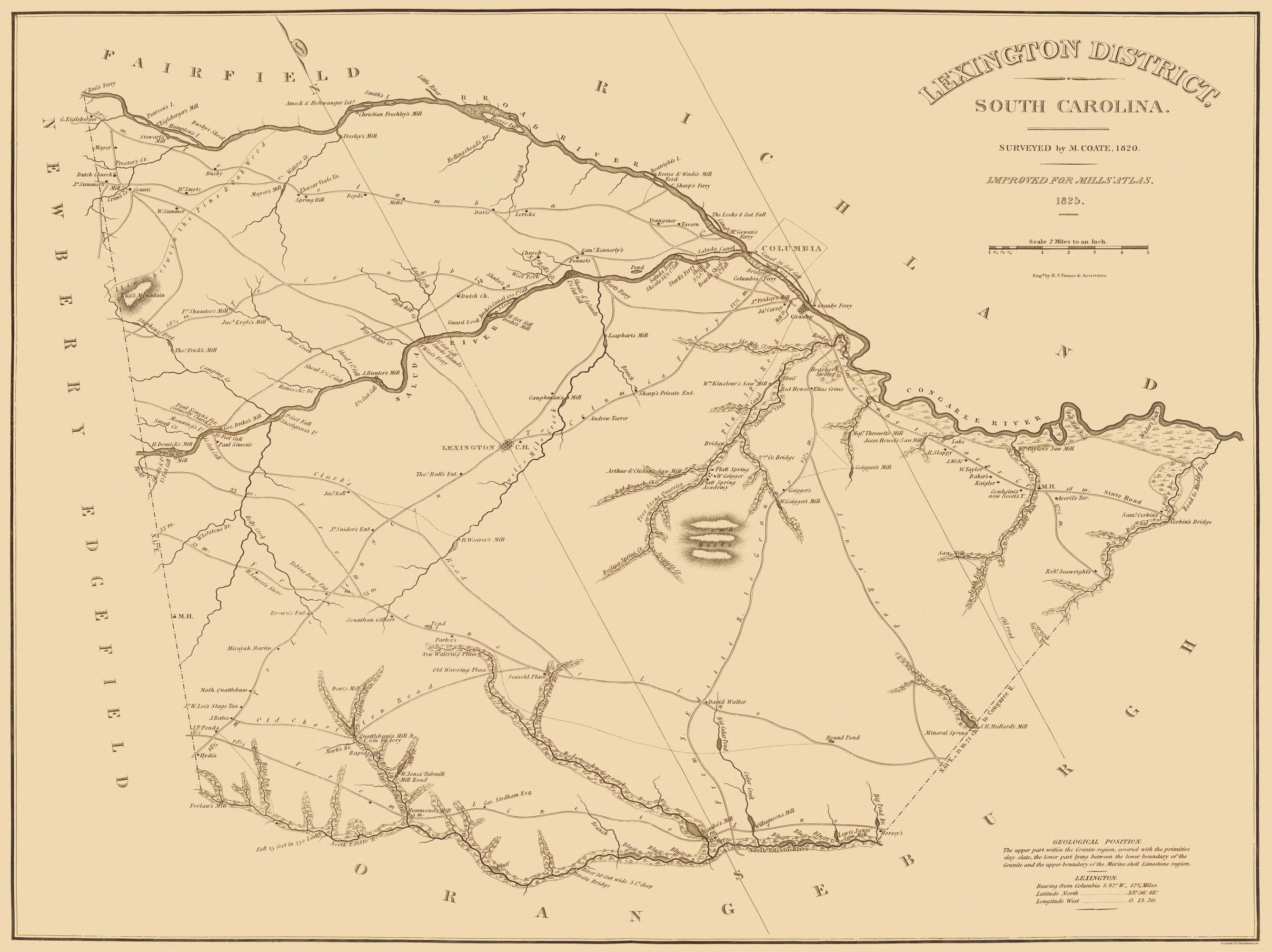 Historic County Map - Lexington County South Carolina - Mills 1825 - 3 – Maps of the Past Historic County Map - Lexington County South Carolina - Mills 1825 - 3 – Maps of the Past