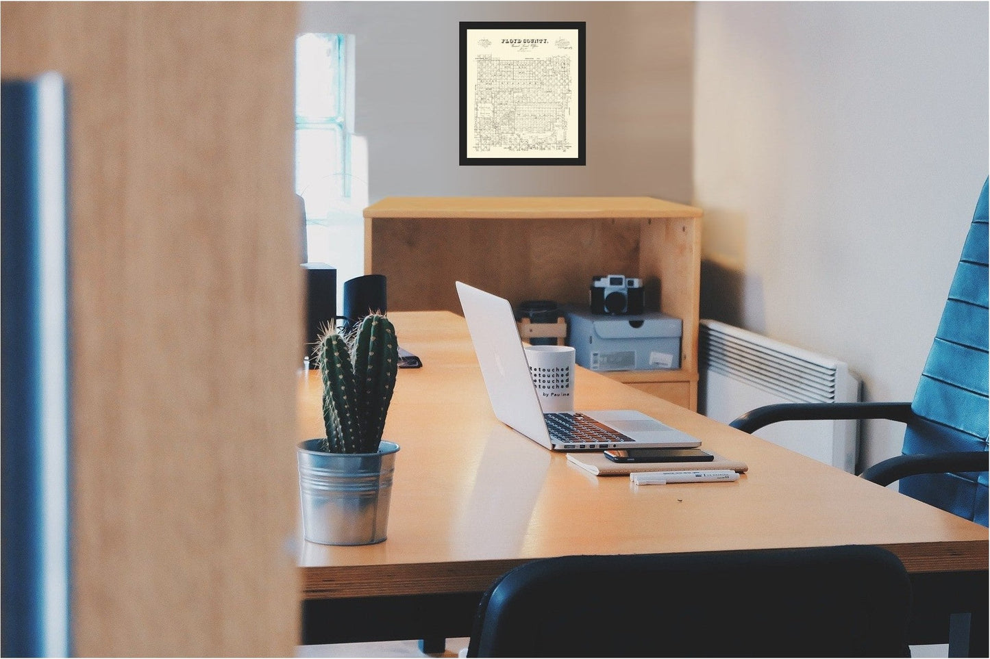 Historic County Map - Floyd County Texas - McGaughey 1892 - 23 x 26.57 - Vintage Wall Art