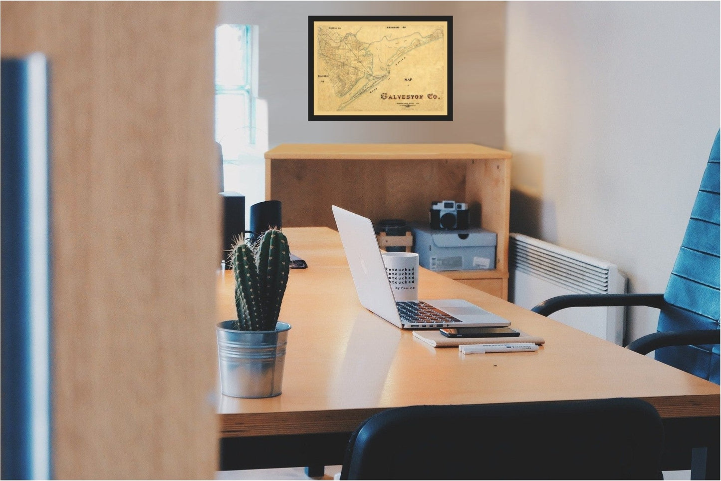 Historic County Map - Galveston County Texas - General Land Office 1883 - 32.76 x 23 - Vintage Wall Art