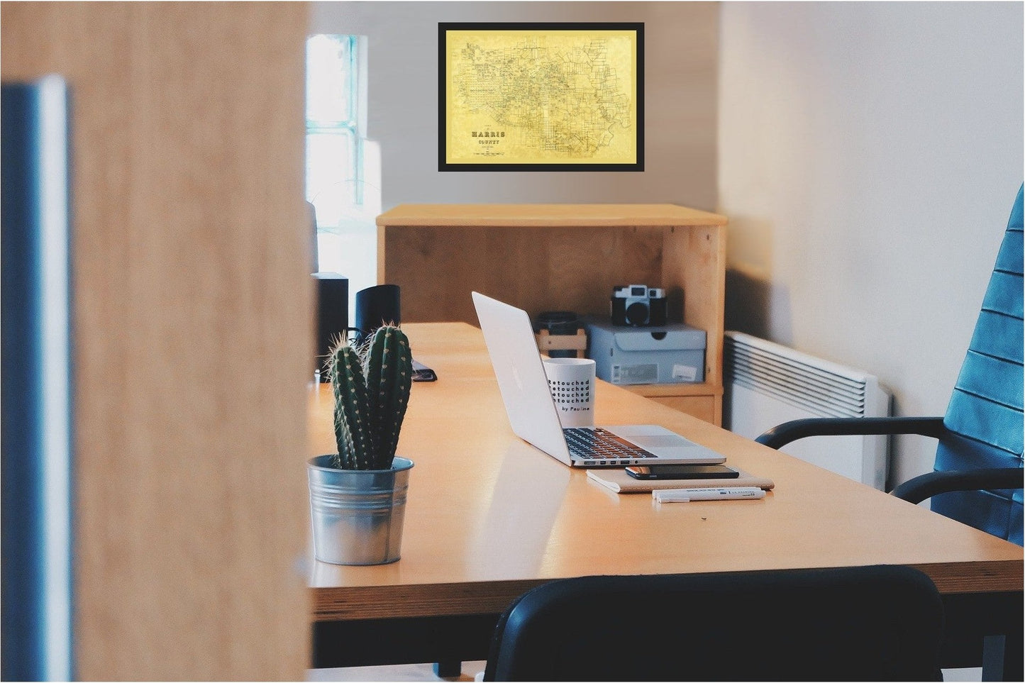 Historic County Map - Harris County Texas - General Land Office 1876 - 32.88 x 23 - Vintage Wall Art