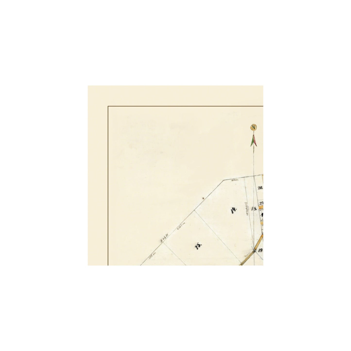 Historic City Map - San Marcos Texas - Mason 1881 - 23 x 23.61 - Vintage Wall Art