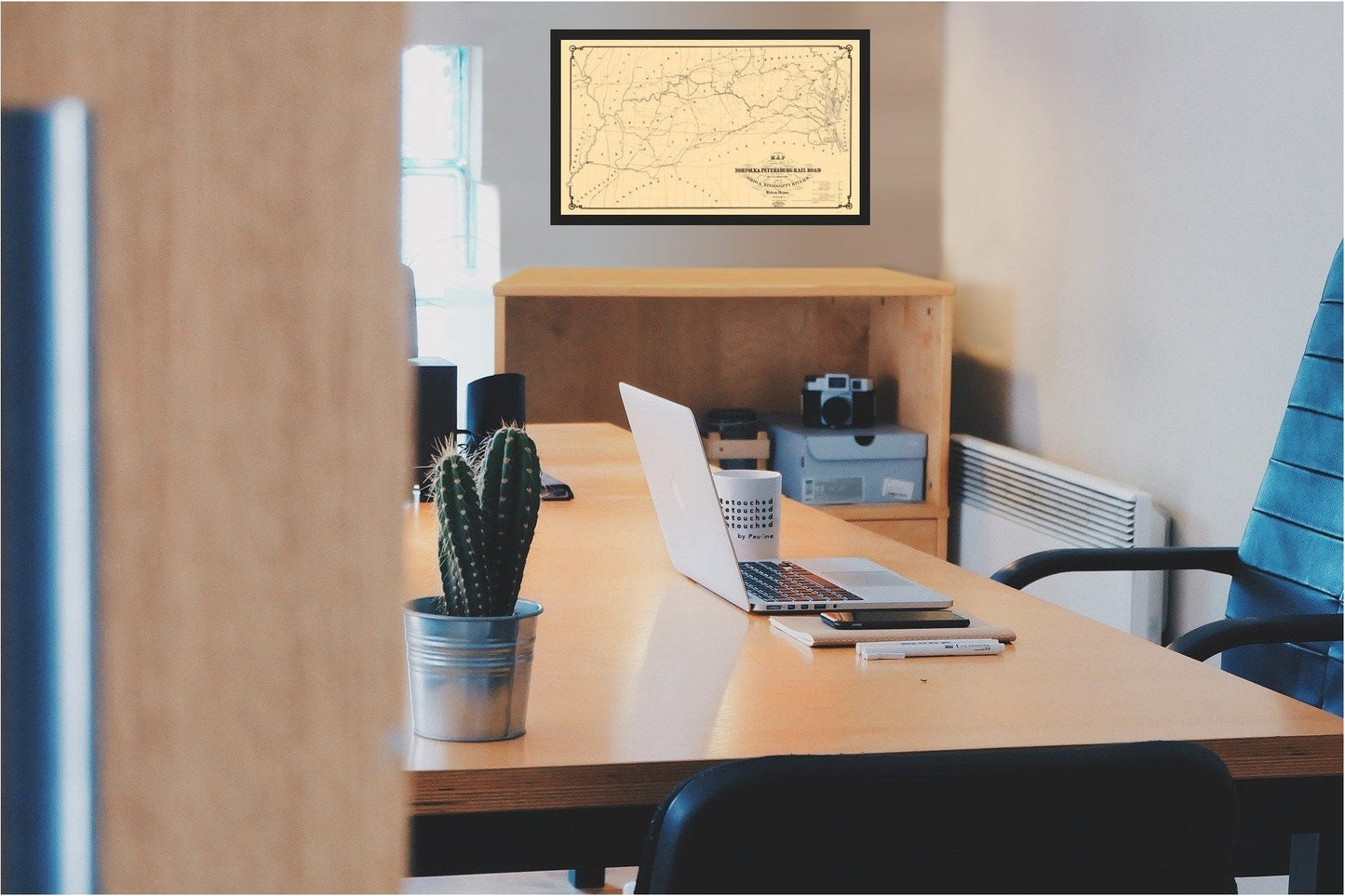 Railroad Map - Norfolk and Petersburg Railroad - Griffith 1858 - 23 x 39.28 - Vintage Wall Art