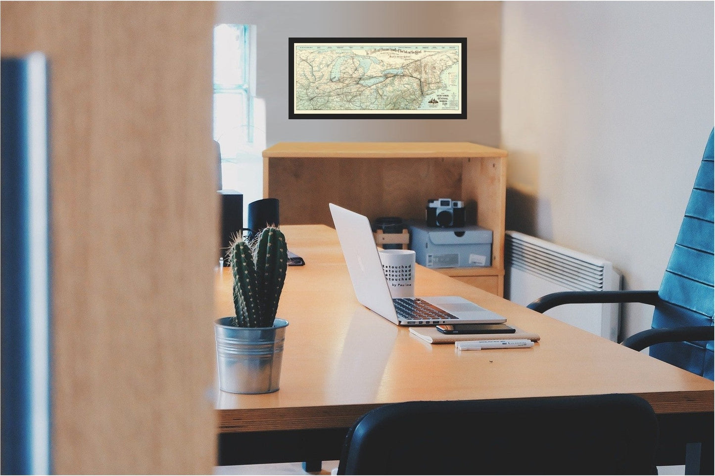 Railroad Map - New York Central and Hudson River Railroad - Matthews 1893 - 23 x 54 - Vintage Wall Art