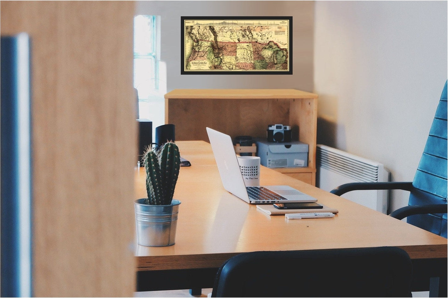 Railroad Map - Northern Pacific Lake Superior Pacific - Colton 1868 - 23 x 46 - Vintage Wall Art