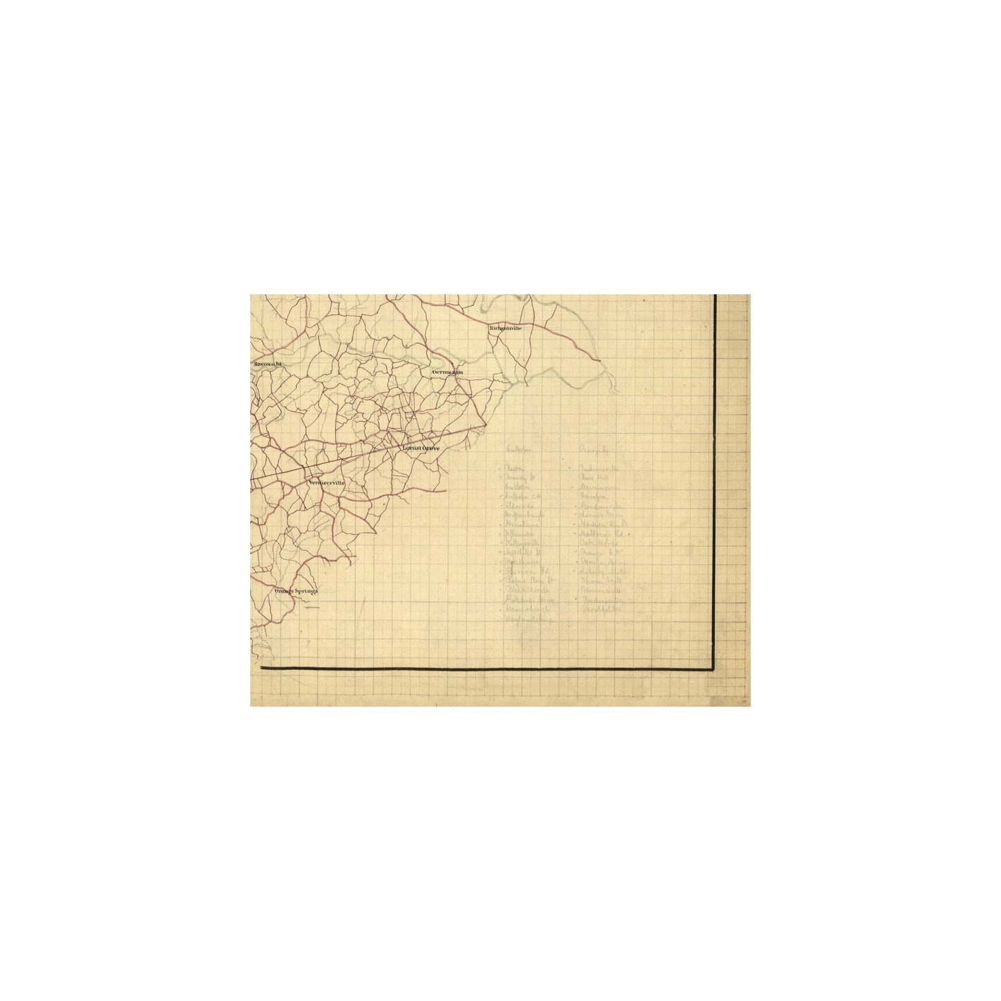 Historic County Map - Culpeper County Virginia - Hotchkiss 1867 - Vintage Wall Art