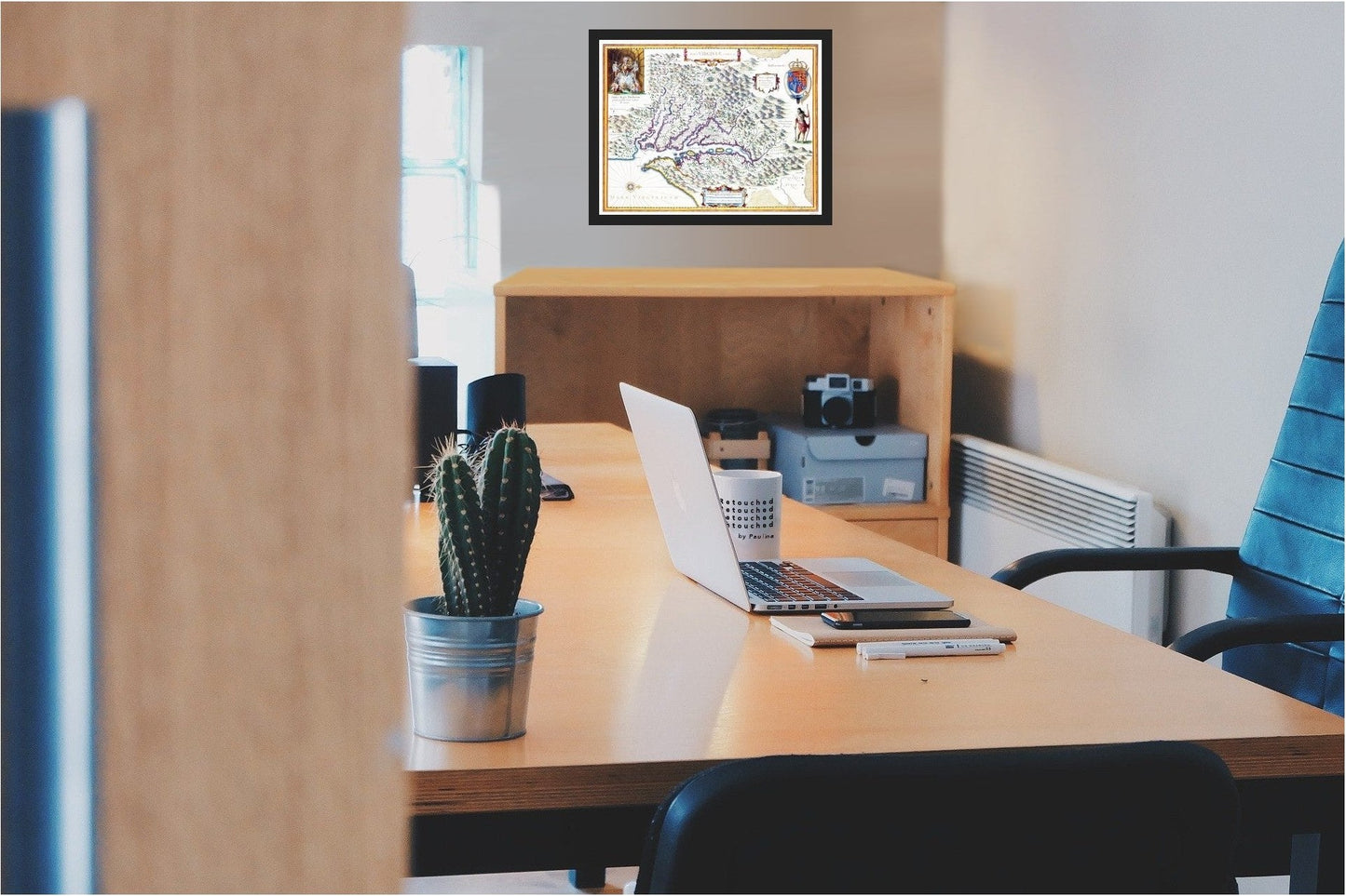 Historic State Map - Virginia - Powhatan 1636 - 29.25 x 23 - Vintage Wall Art