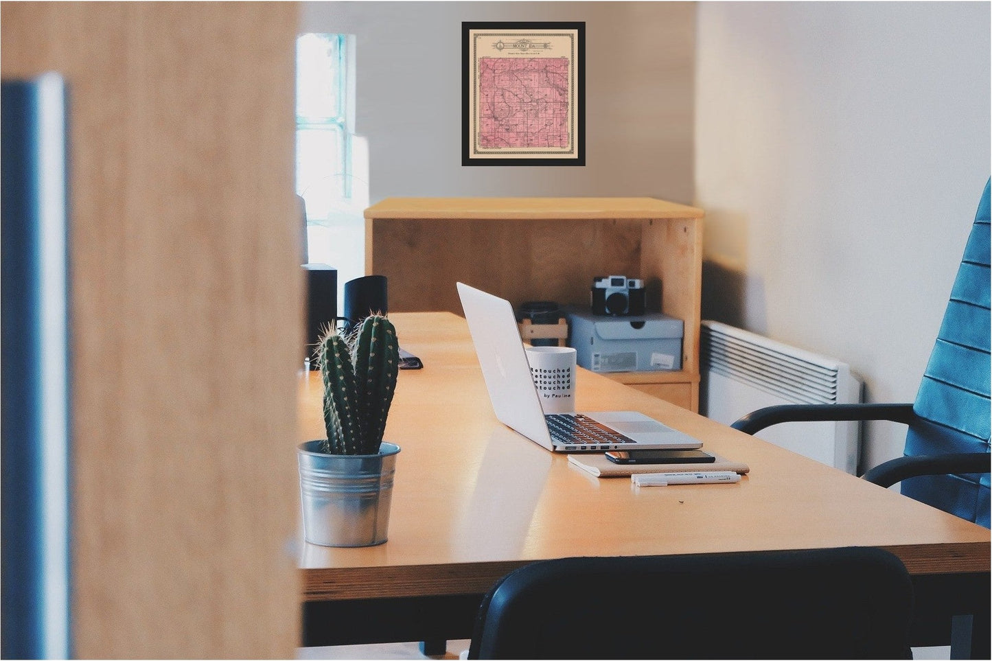 Historic City Map - Mount Ida Township Wisconsin - Ogle 1918 - 23 x 27.36 - Vintage Wall Art