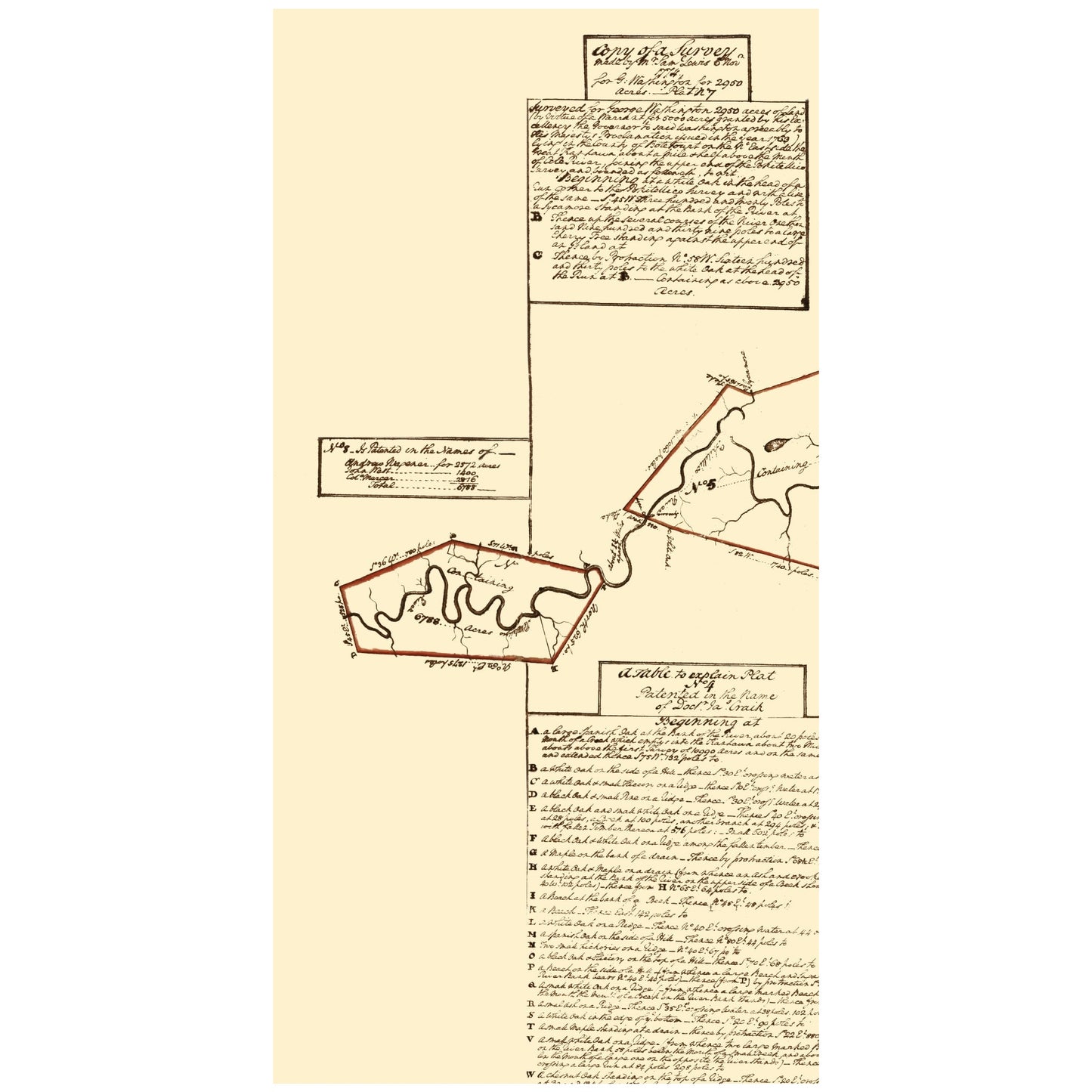 Historic County Map - Kanawha River County West Virginia - Washington 1774 - 23 x 45.29 - Vintage Wall Art