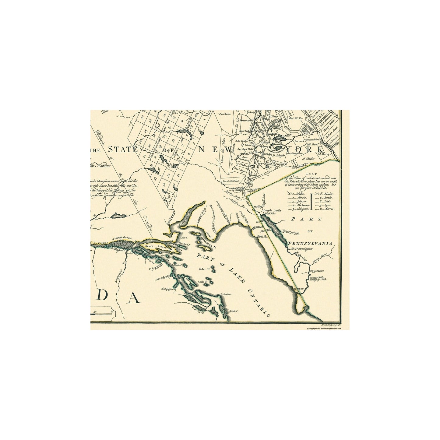 Historic State Map - America Northern Department - Covens 1780 - Vintage Wall Art