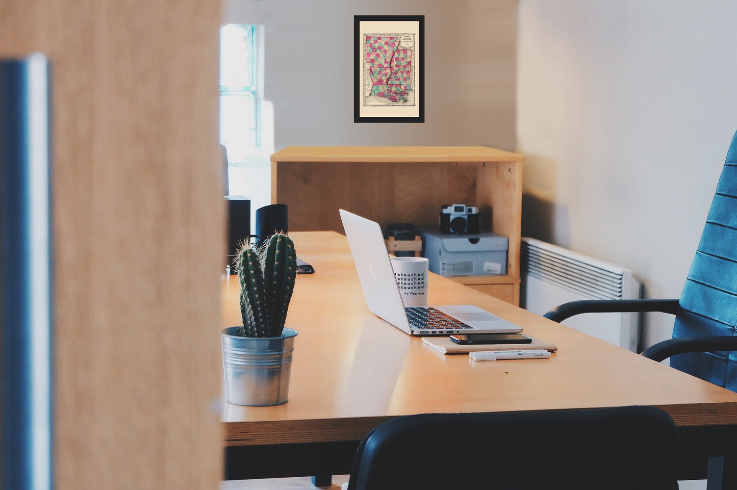 Historic State Map - Arkansas Mississippi Louisiana - Johnson 1860 - Vintage Wall Art