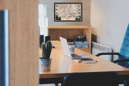 Historic County Map - Sierra County California - Hendel 1874 - Vintage Wall Art