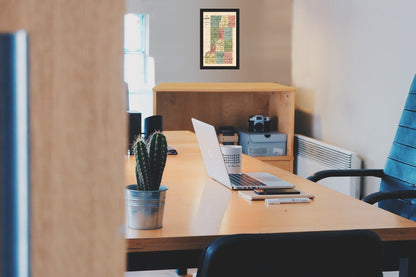 Historic County Map - Vigo County Indiana - Wisely 1907 - Vintage Wall Art