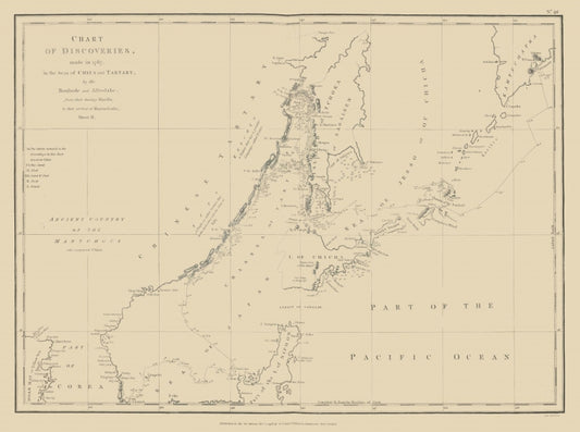 Historic Map - Asia Discoveries China Tartary - Robinson 1787 - Vintage Wall Art