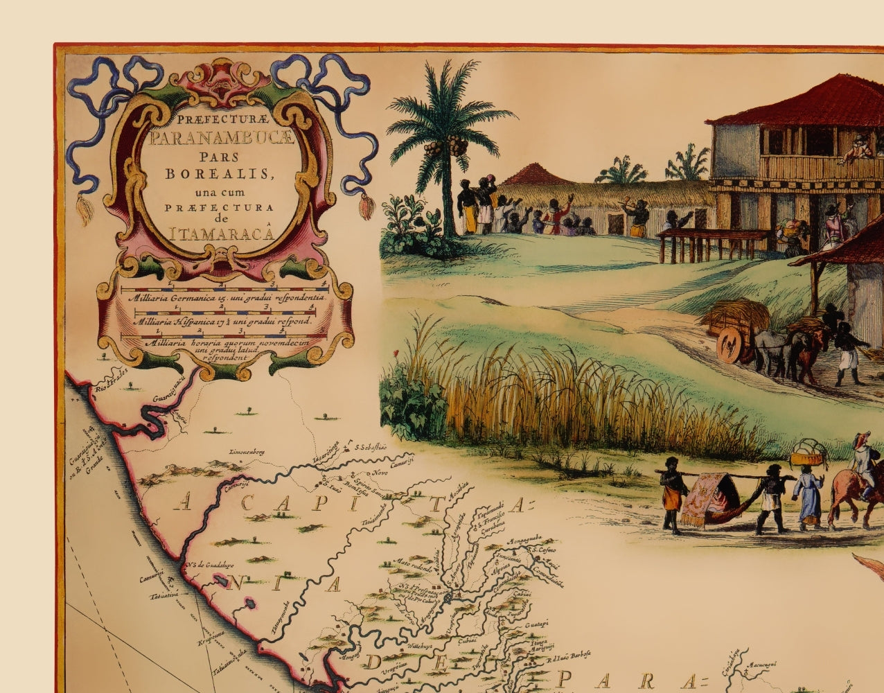 Historic Map - Brazil Coast - Blaeu 1662 - Vintage Wall Art