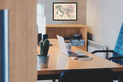 Historic Map - Italy Turkey Greece - Drioux 1882 - Vintage Wall Art