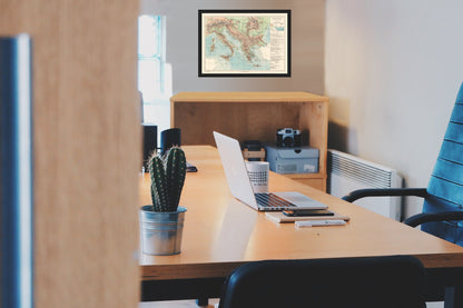 Historic Map - Italy Turkey Greece - Drioux 1882 - Vintage Wall Art