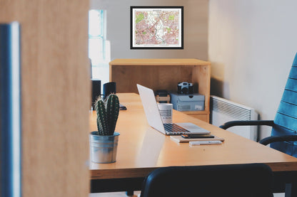 Historic Map - Bow West Ham London - Bartholomew 1921 - Vintage Wall Art