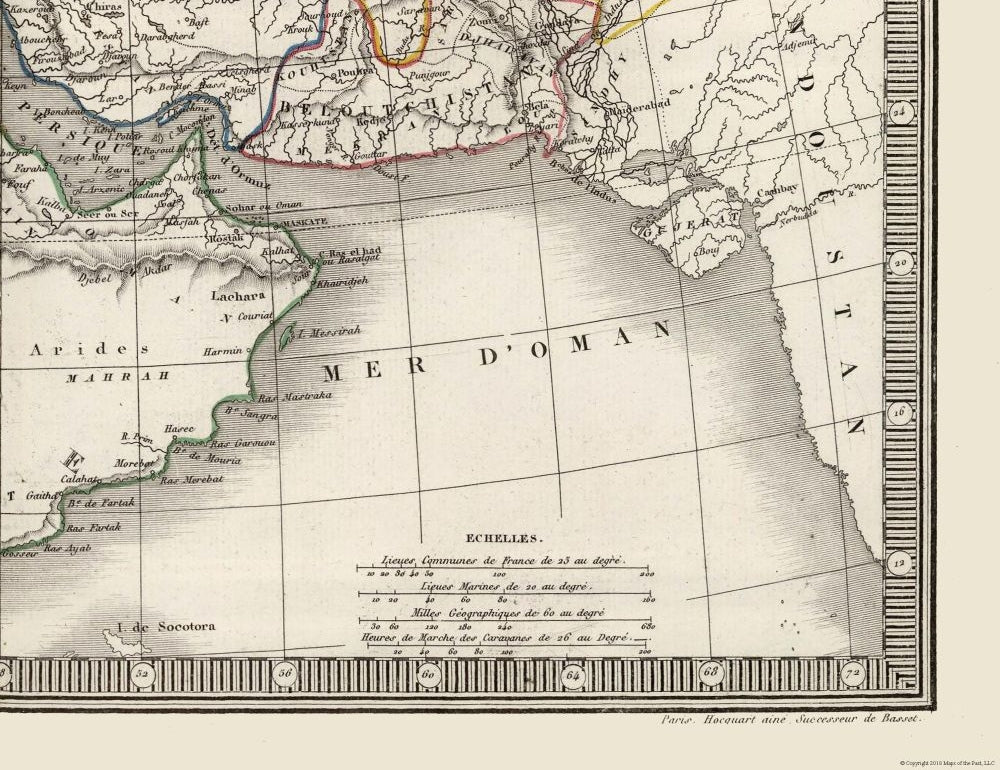 Historic Map - Middle East - Monin 1839 - Vintage Wall Art