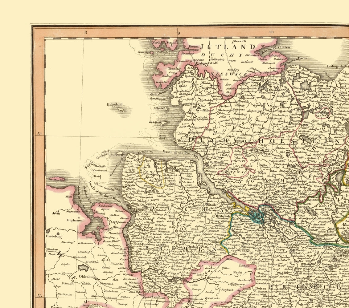 Historic Map - Saxony Germany Lower - Cary 1835 - Vintage Wall Art