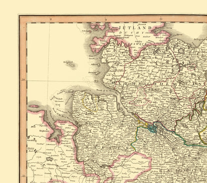 Historic Map - Saxony Germany Lower - Cary 1835 - Vintage Wall Art