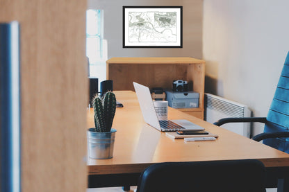 Historic War Map - Zaragoza - Spain - Thiers 1866 - Vintage Wall Art