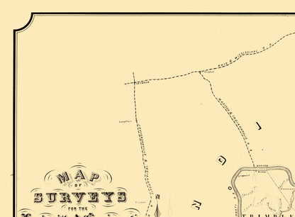 Railroad Map - Louisville Cincinnati Railroad Kentucky - St John 1866 - Vintage Wall Art