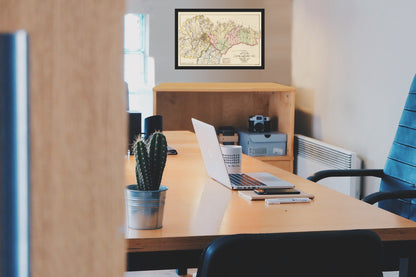 Historic County Map - Anne Arundel County Maryland - Hopkins 1878 - Vintage Wall Art