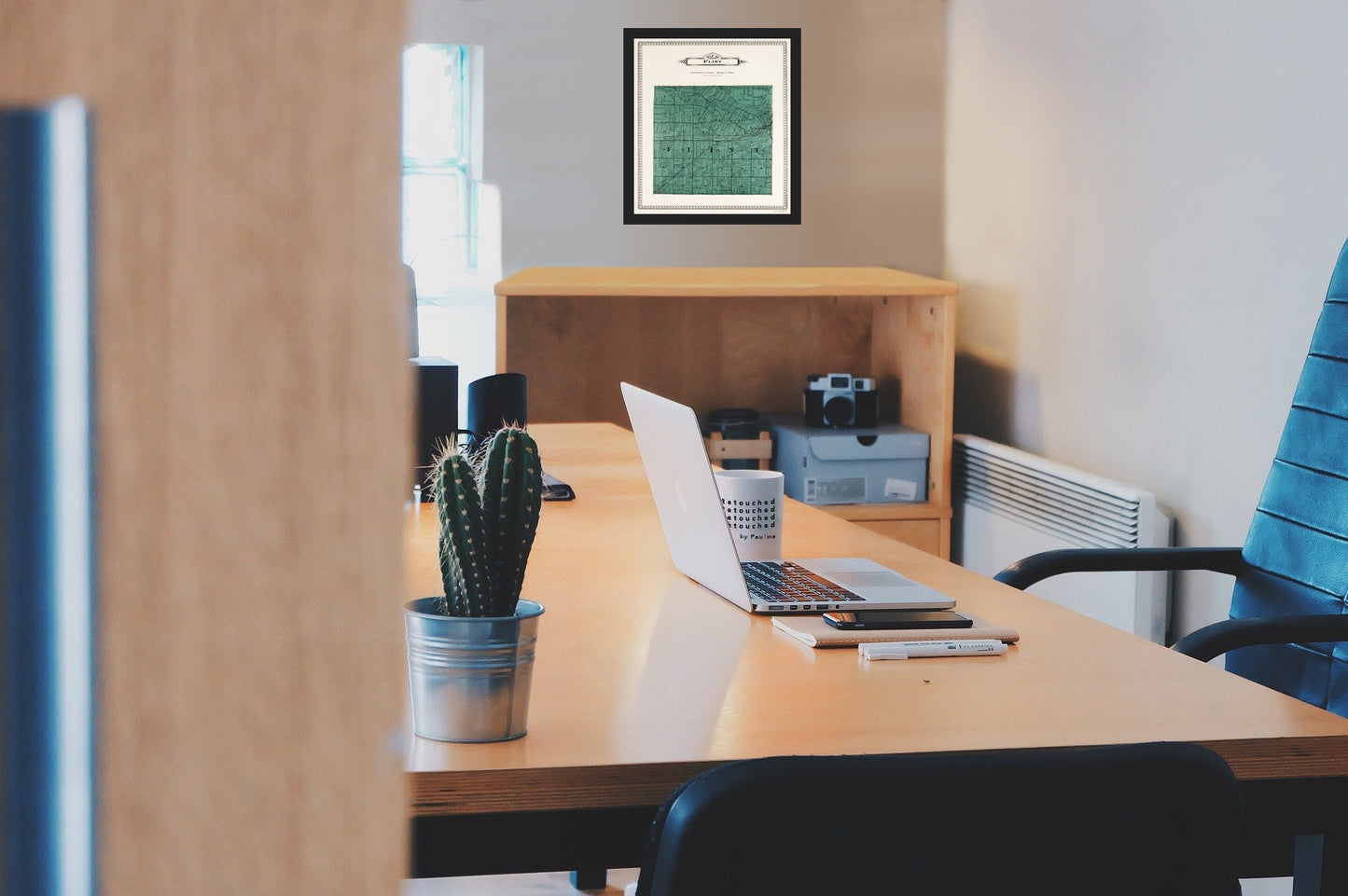 Historic City Map - Flint Michigan - Day 1899 - Vintage Wall Art