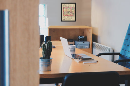 Historic County Map - Jackson County Michigan - Walling 1873 - Vintage Wall Art