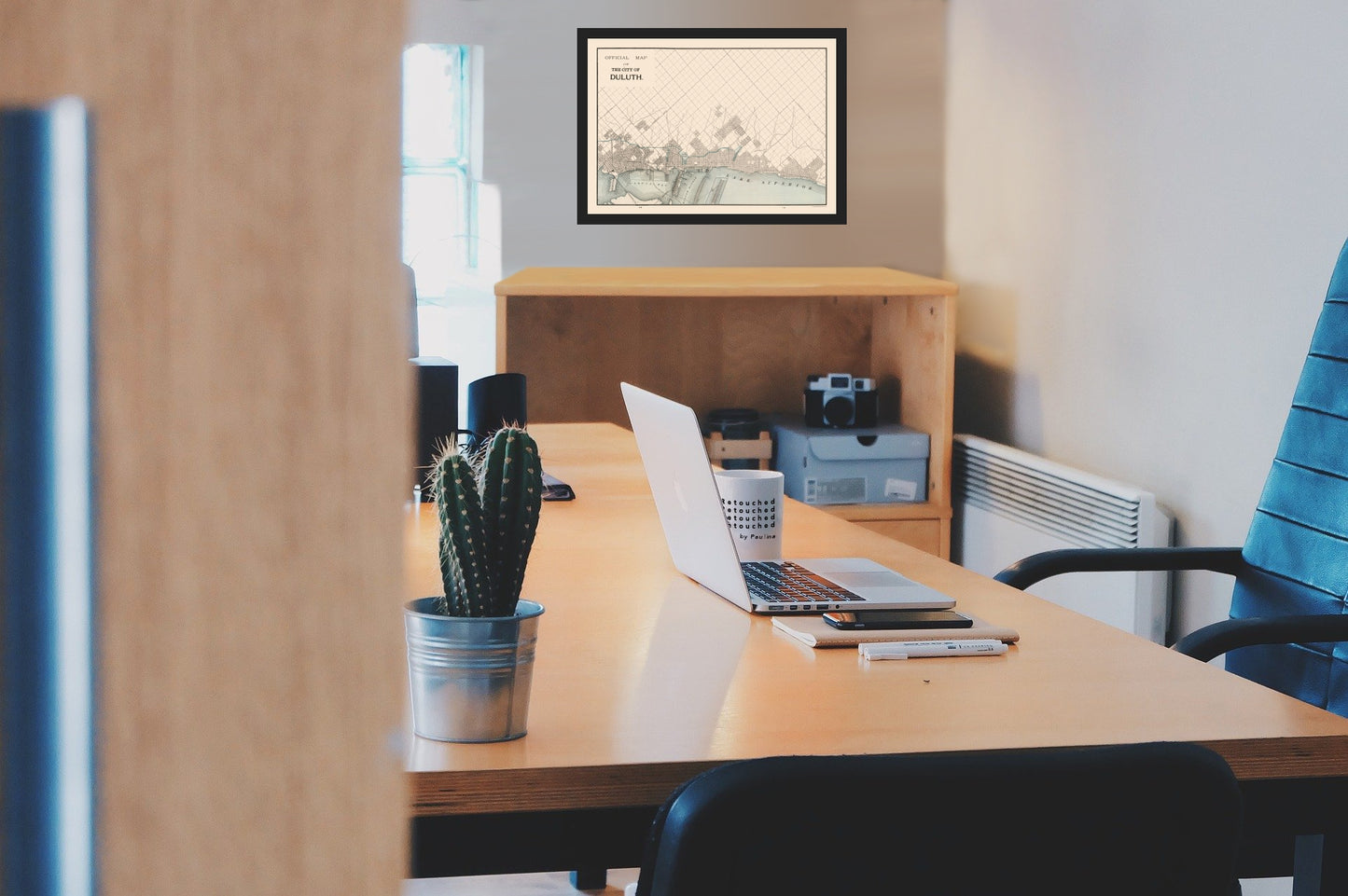 Historic City Map - Duluth Minnesota- Cram 1892  - Vintage Wall Art