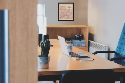 Historic County Map - Rice County Minnesota  - Andreas 1874 - Vintage Wall Art