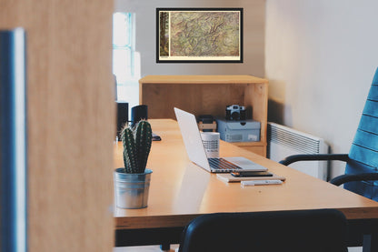 Railroad Map - Western North Carolina - Southern Railway 1917 - Vintage Wall Art