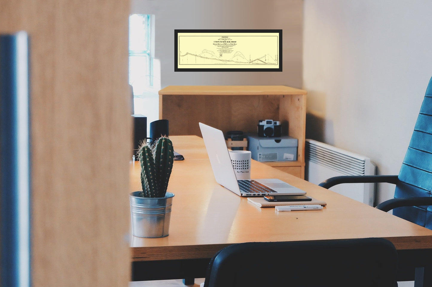 Railroad Map - Platte Missouri Rivers Nebraska Union Pacific - Simpson 1865