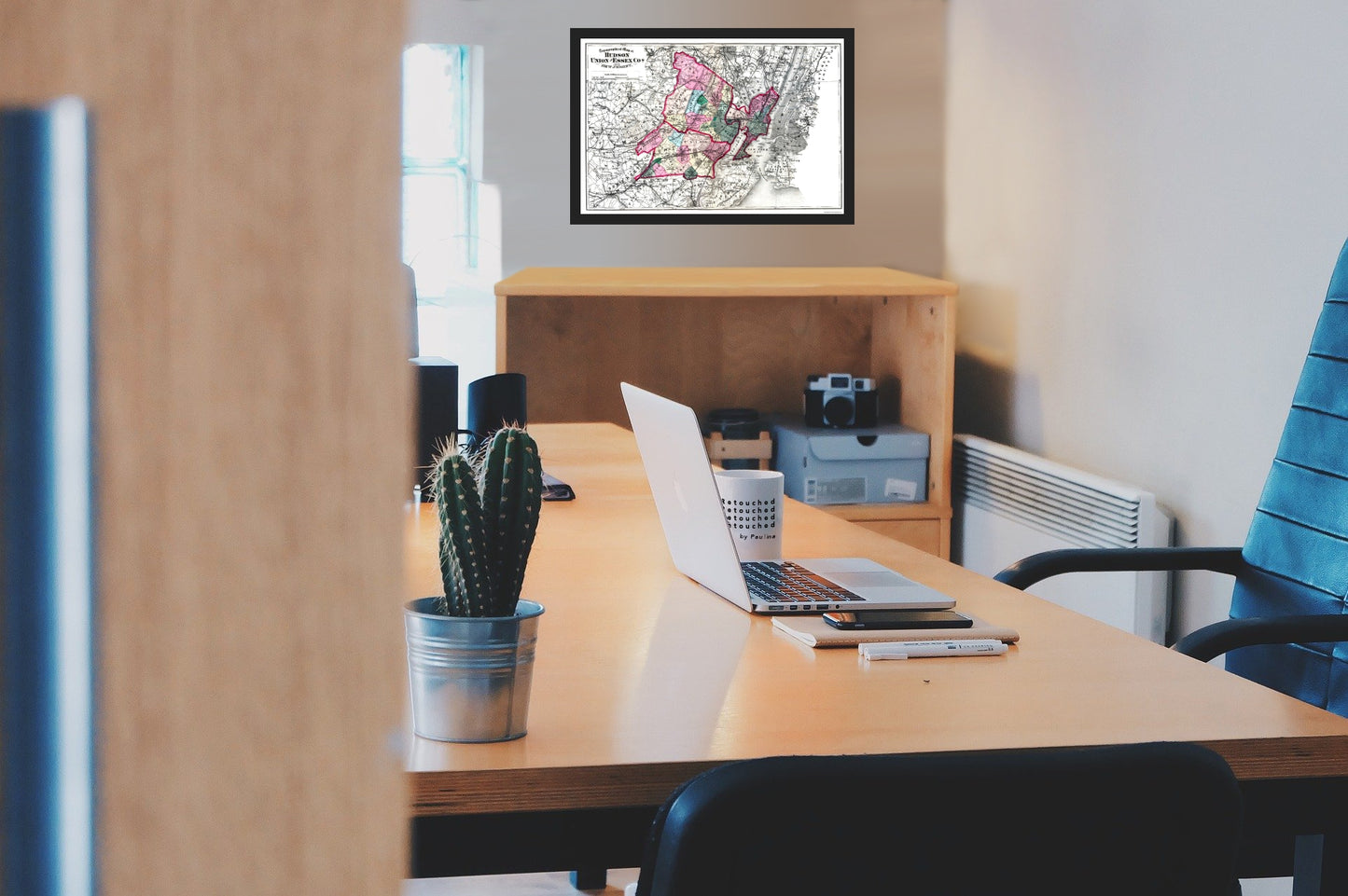 Historic County Map- Hudson Union Essex Counties New Jersey - Beers 1872 - Vintage Wall Art