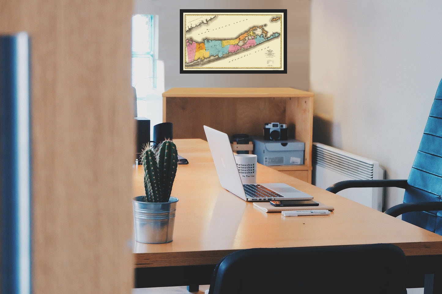 Historic County Map - Suffolk County New York - Burr 1829 - Vintage Wall Art