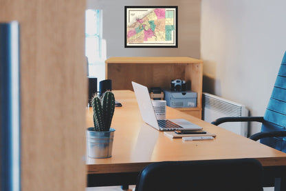 Historic City Map - Cleveland Ohio - City Engineer 1872 - Vintage Wall Art