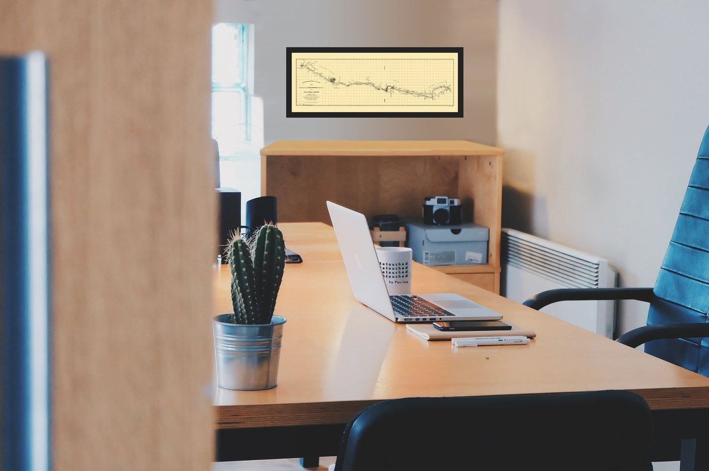 Railroad Map - Hillsborough and Cincinnati Railroad - Jacobil 1852 - Vintage Wall Art