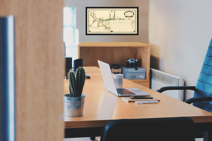 Historic War Map - Louisiana Mississippi Coast - Lefargue 1760 - Vintage Wall Art