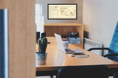 Revolutionary War Map Print - Rhode Island - Lafayette 1778 - Vintage Wall Art