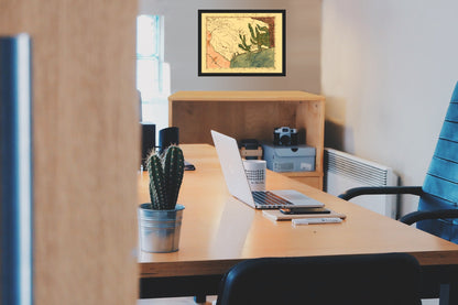 Historic State Map - Texas Mexican Province - 1820 - Vintage Wall Art