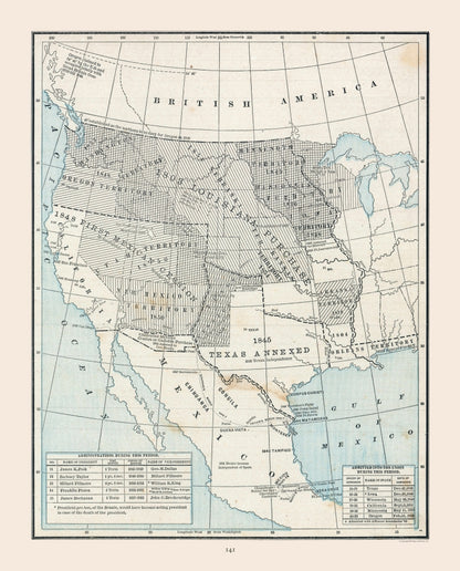 Historic State Map - United States West Expansion- Cram 1888 - Vintage Wall Art