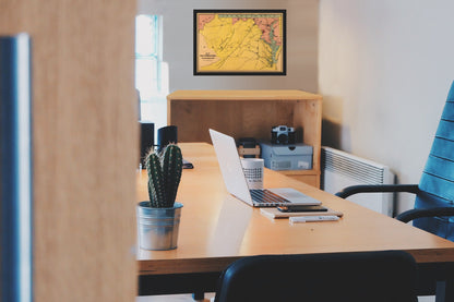 Historical Civil War Map - Virginia Maryland - Bufford 1861 - Vintage Wall Art