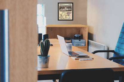 Topographical Map - Virginia - Magnus 1861 - Vintage Wall Art