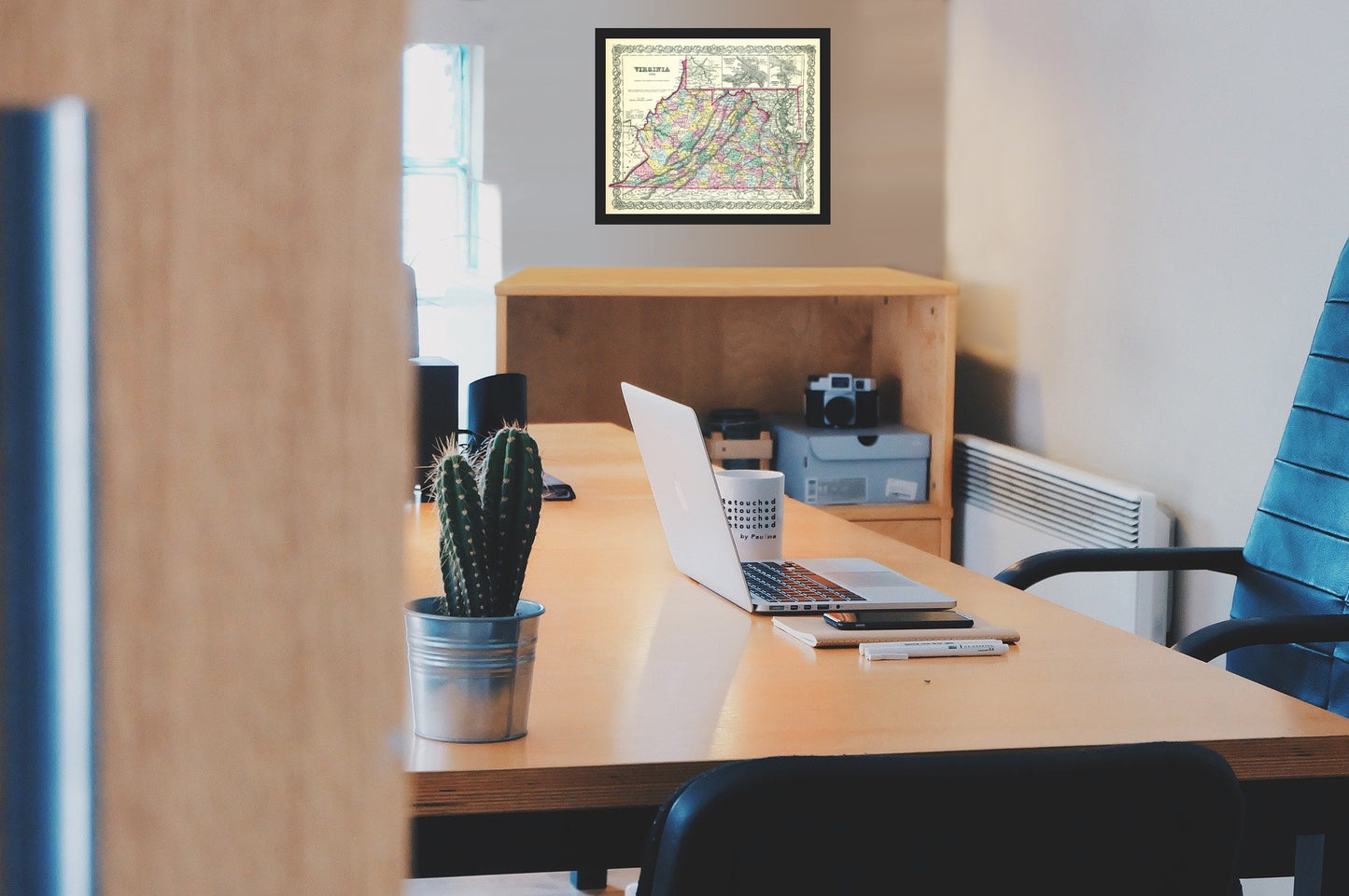 Historic State Map - Virginia - Colton 1856 - Vintage Wall Art