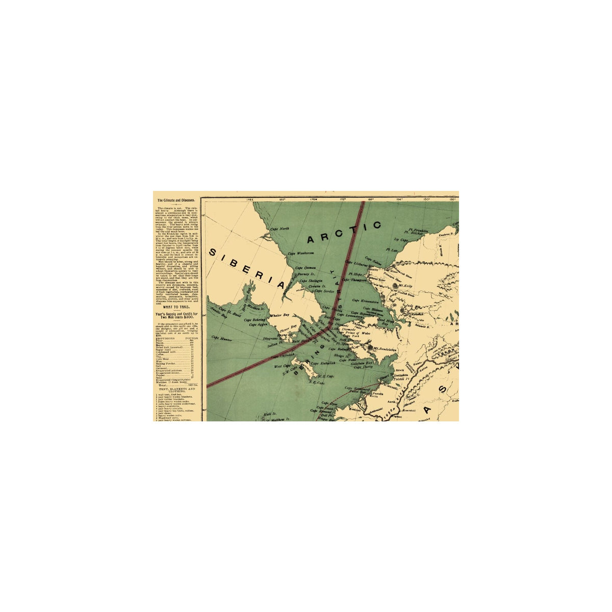 Millroy Historic State Map - Alaska - Millroy 1897 - Vintage Wall Art – Maps of ...