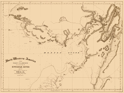 Historic Nautical Map - Norton Sound Alaska - Bulkley 1867 - 23 x 30.54 - Vintage Wall Art