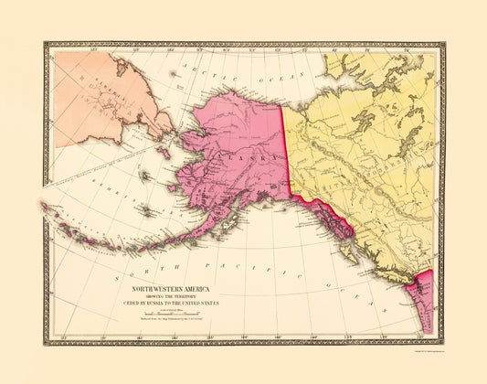 Historic State Map - Alaska - USCS 1873 - 23 x 29.16 - Vintage Wall Art