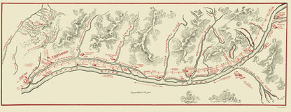 Historic State Map - Tanana River Telegraph Line Alaska - 1906 - 23 x 59.60 - Vintage Wall Art